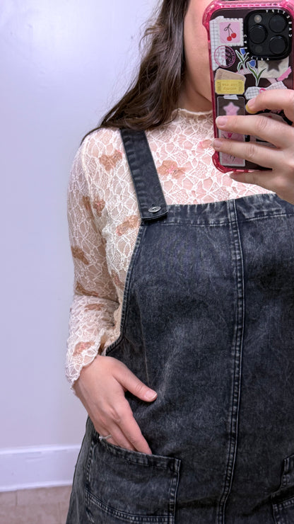 Weekend Washed Overall Dress