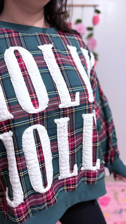 Holly Jolly Plaid Sweatshirt