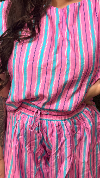 Candy Stripe Shorts Set (S-XL)
