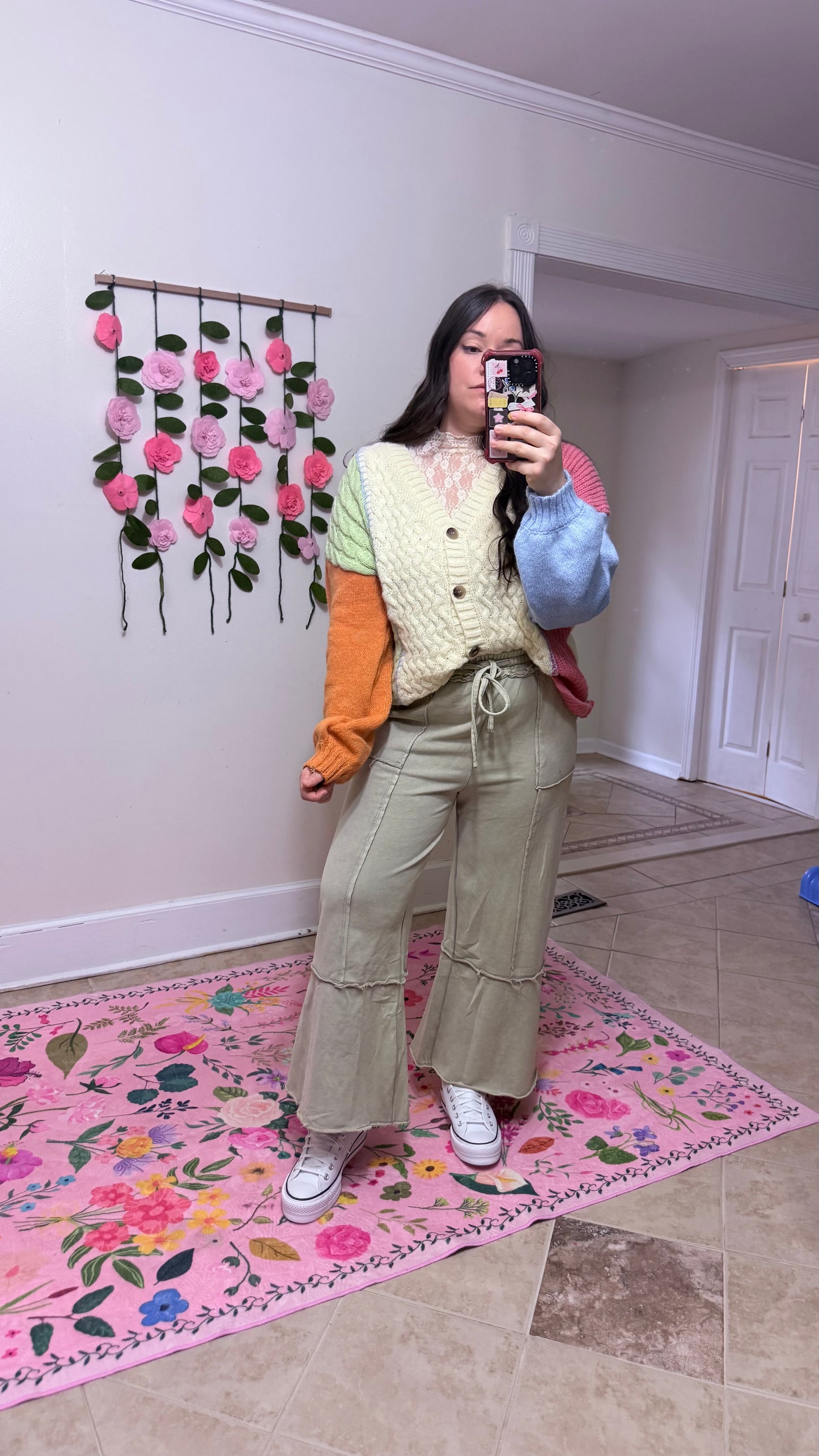 SAGE + FIG Mineral Washed Terry Wide Leg Pants