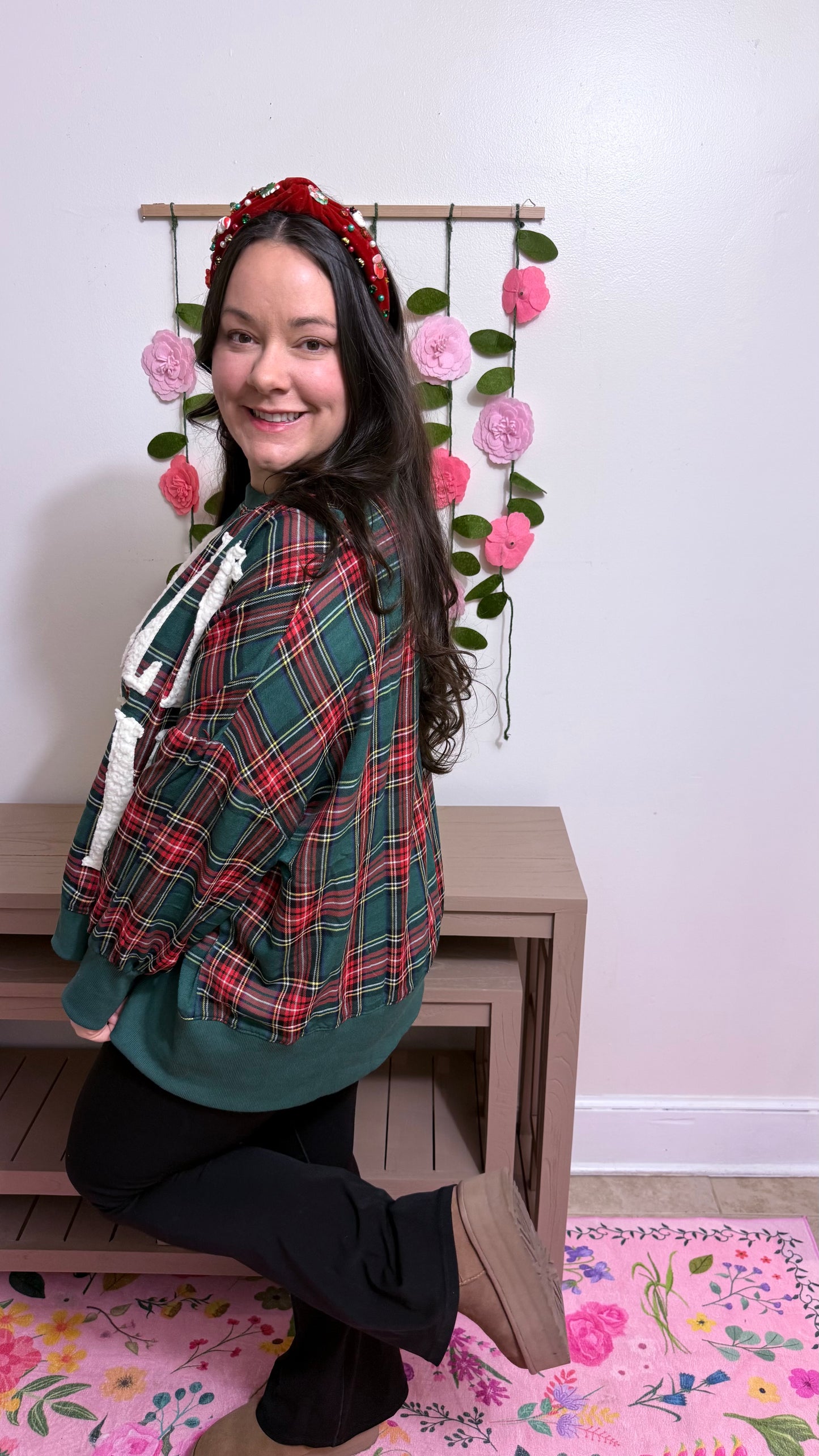 Holly Jolly Plaid Sweatshirt