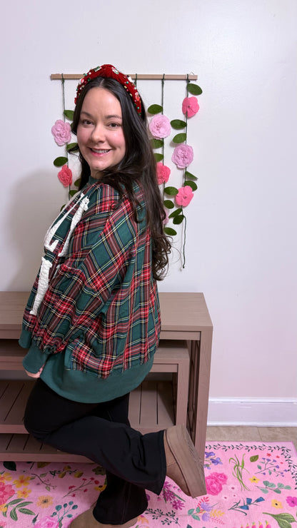 Holly Jolly Plaid Sweatshirt
