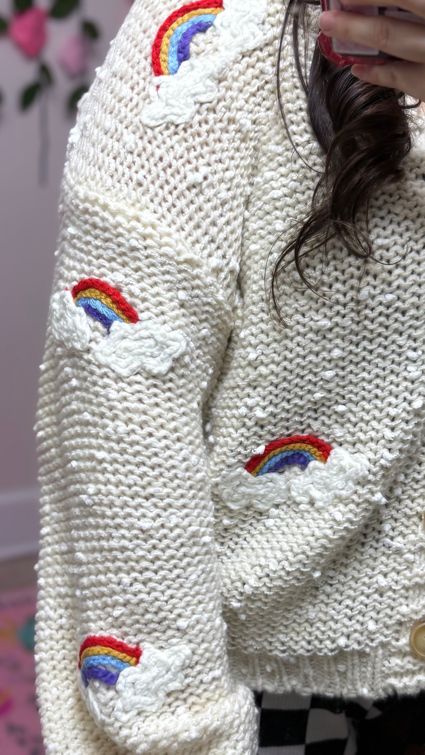 Chasing Rainbows Cardigan – Chunky Knit Rainbow Sweater