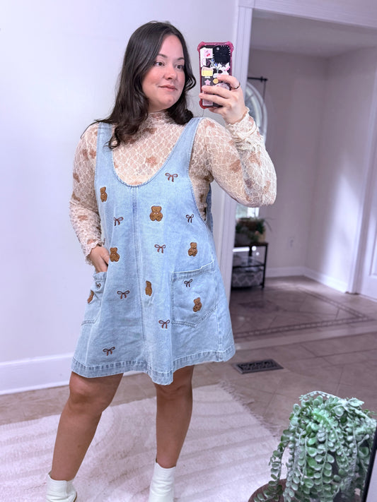 Teddy Love Denim Jumper