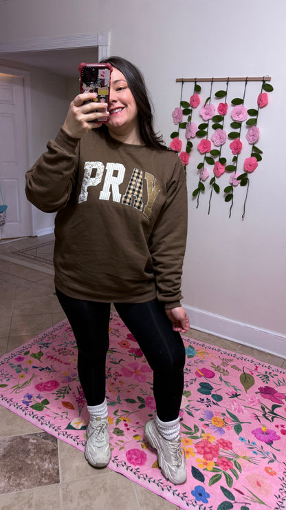 Pray Embroidered Sweatshirt