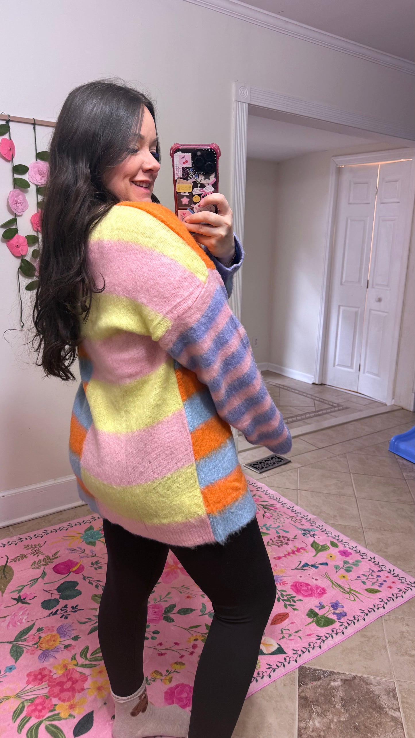 Fuzzy Striped Sweater