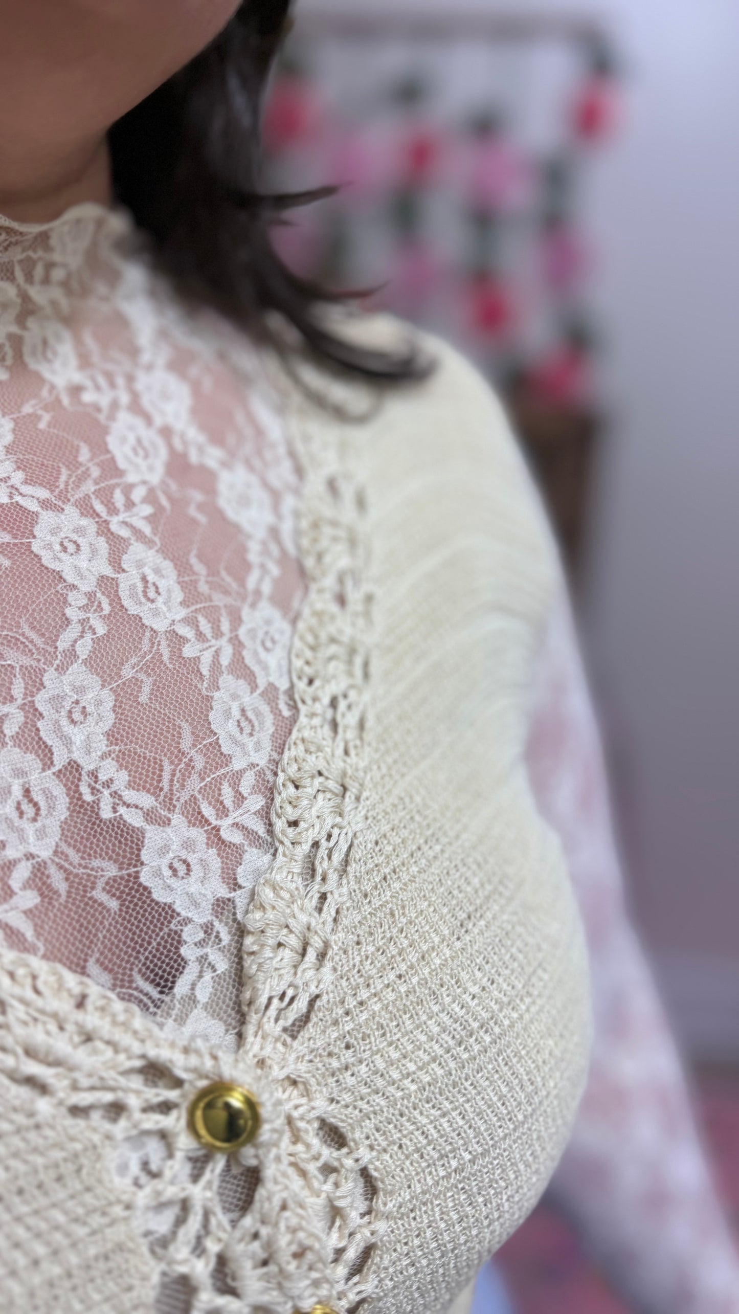Sweetheart Lace Mock Neck Top