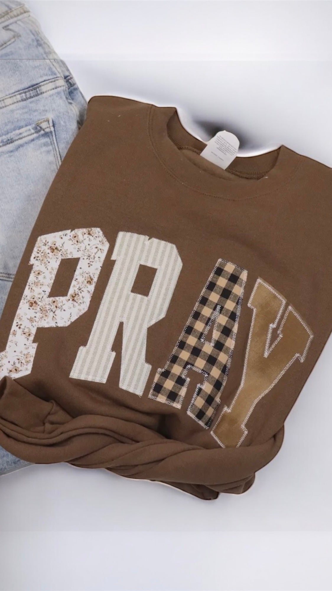 Pray Embroidered Sweatshirt
