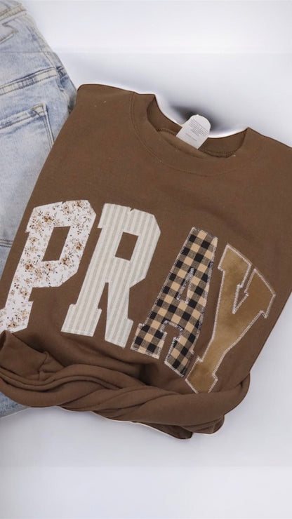 Pray Embroidered Sweatshirt
