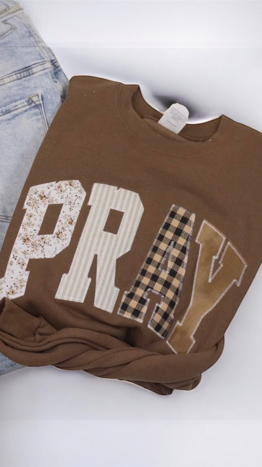 Pray Embroidered Sweatshirt