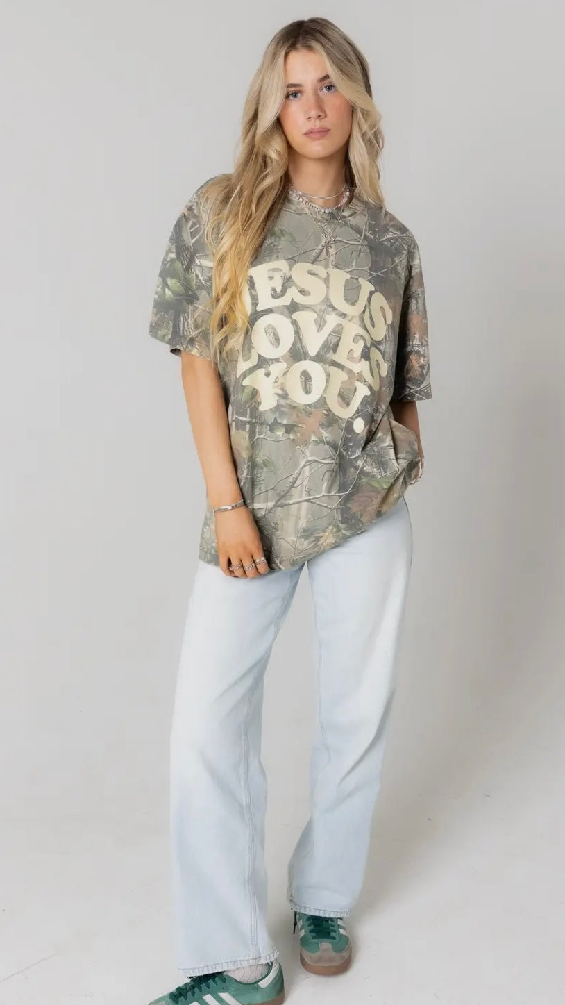 Jesus Loves You Camo Tee