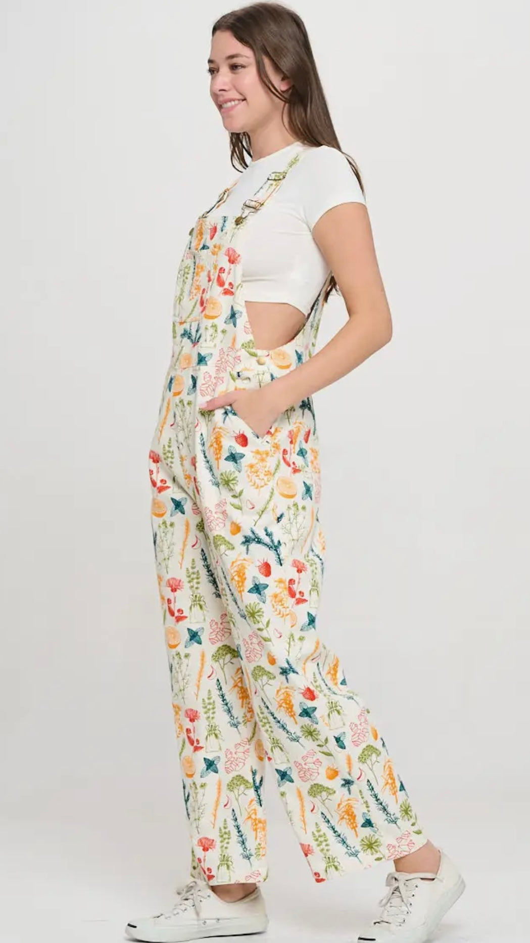 Citrus Print Overalls