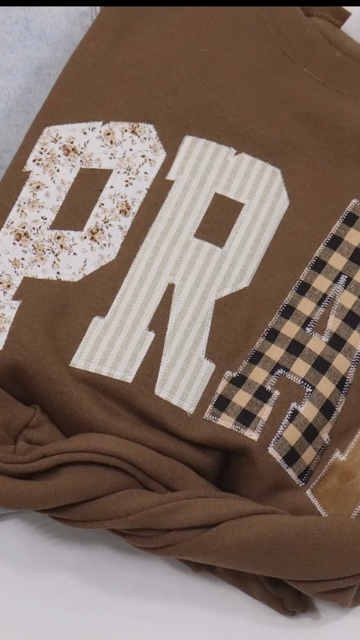 Pray Embroidered Sweatshirt