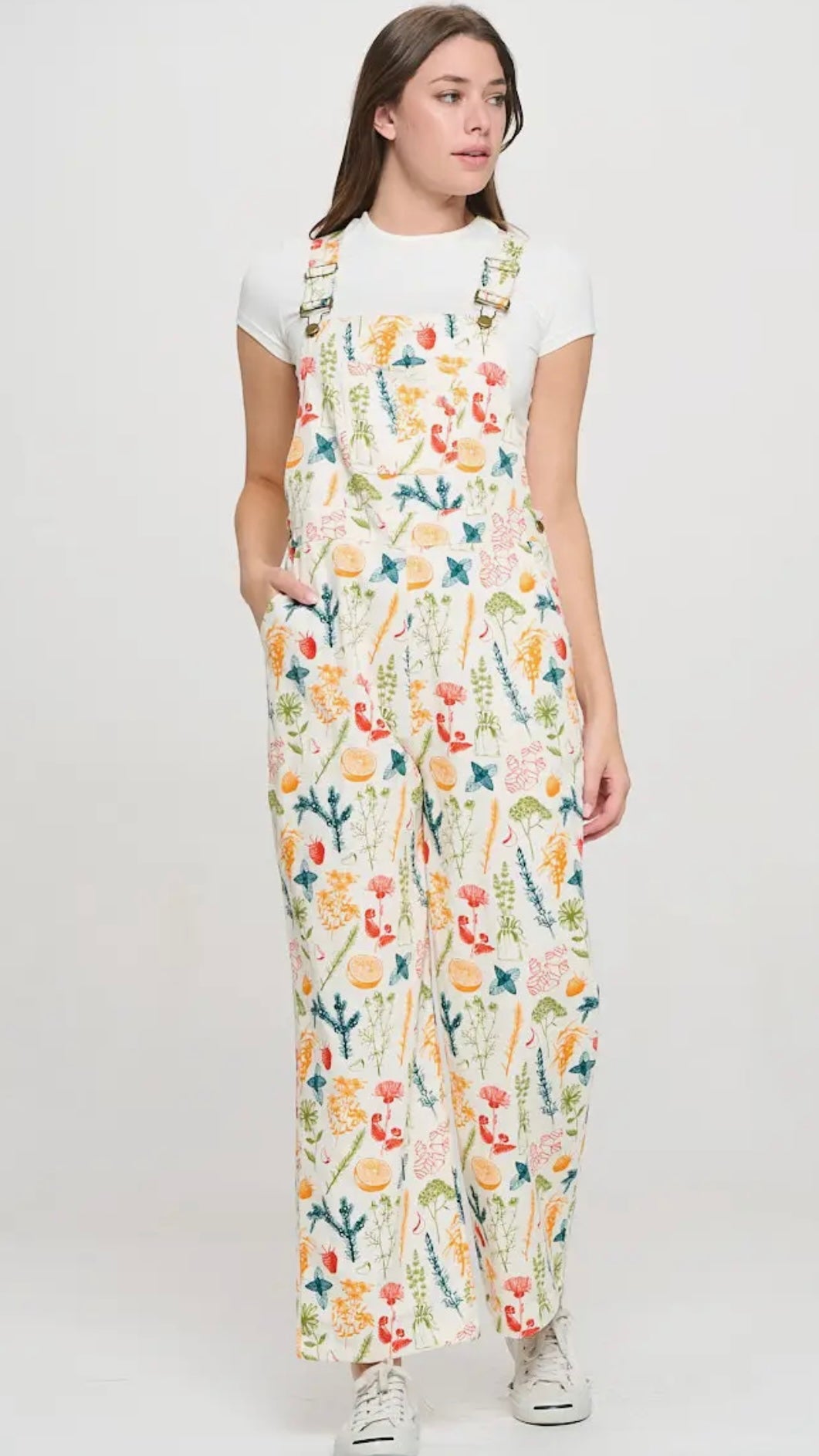Citrus Print Overalls