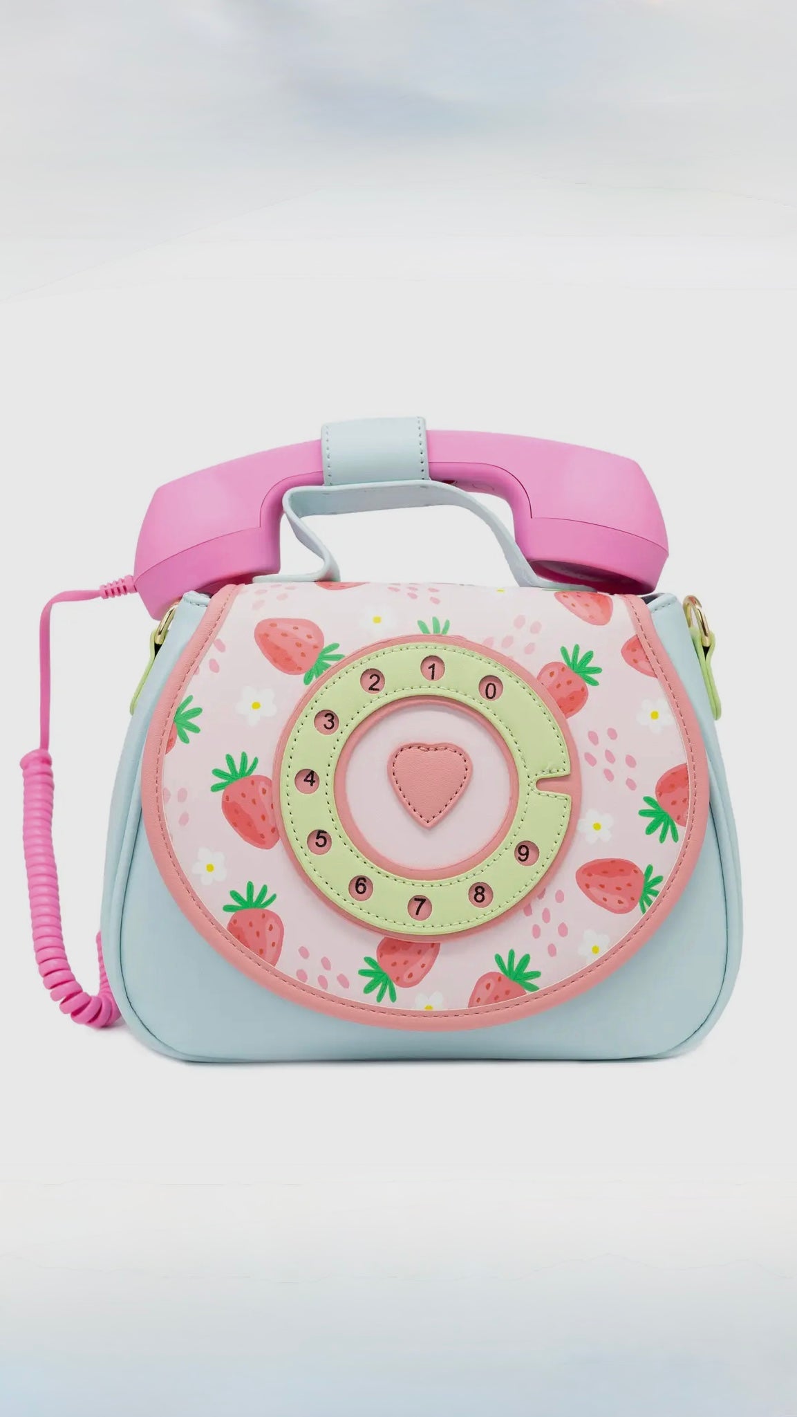 Strawberry Ring Ring Phone Purse | Retro Phone Handbag