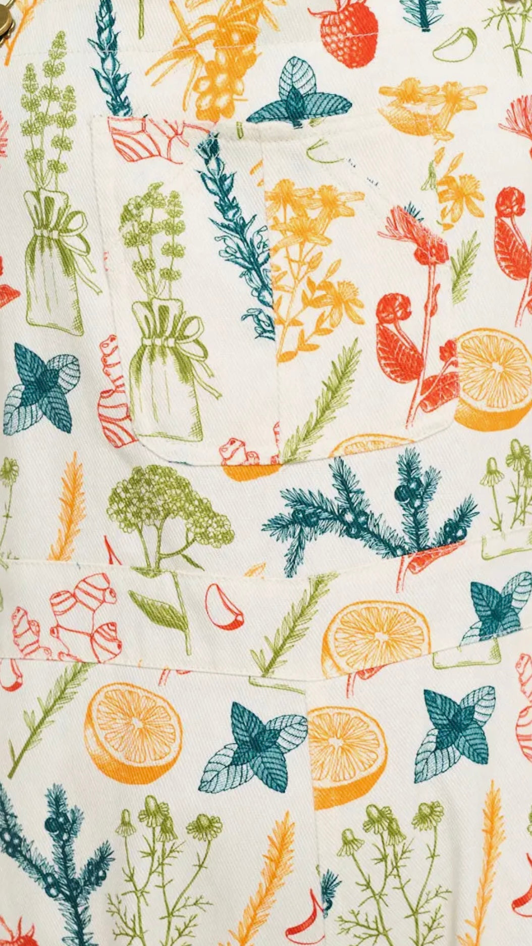 Citrus Print Overalls
