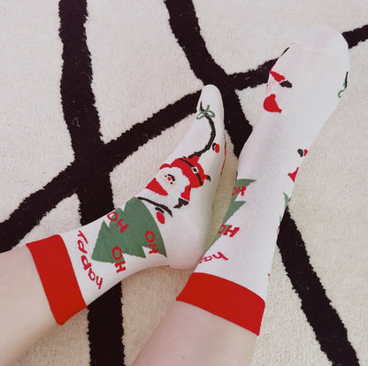 Festive Holiday Socks – Santa, Tree, or Gingerbread