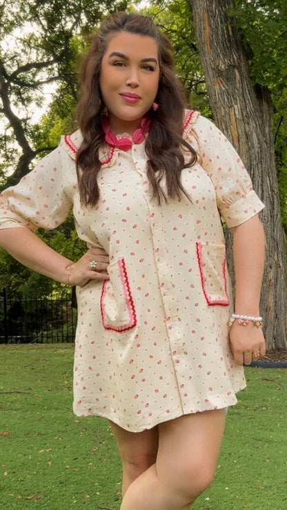 Strawberry Sundae Mini Dress