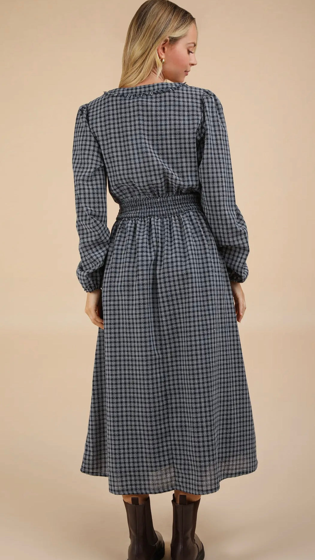 Plaid Midi Dress