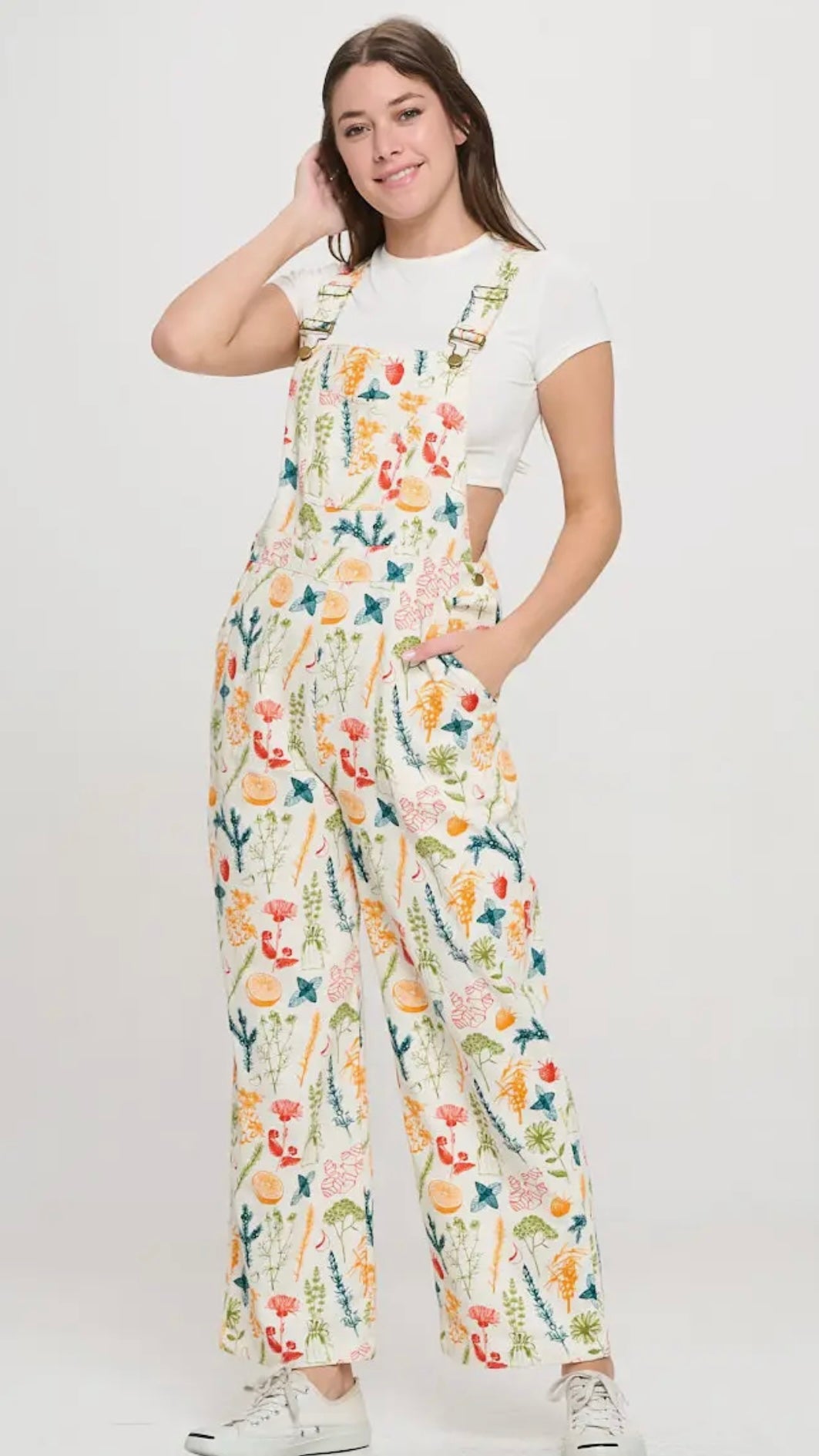 Citrus Print Overalls