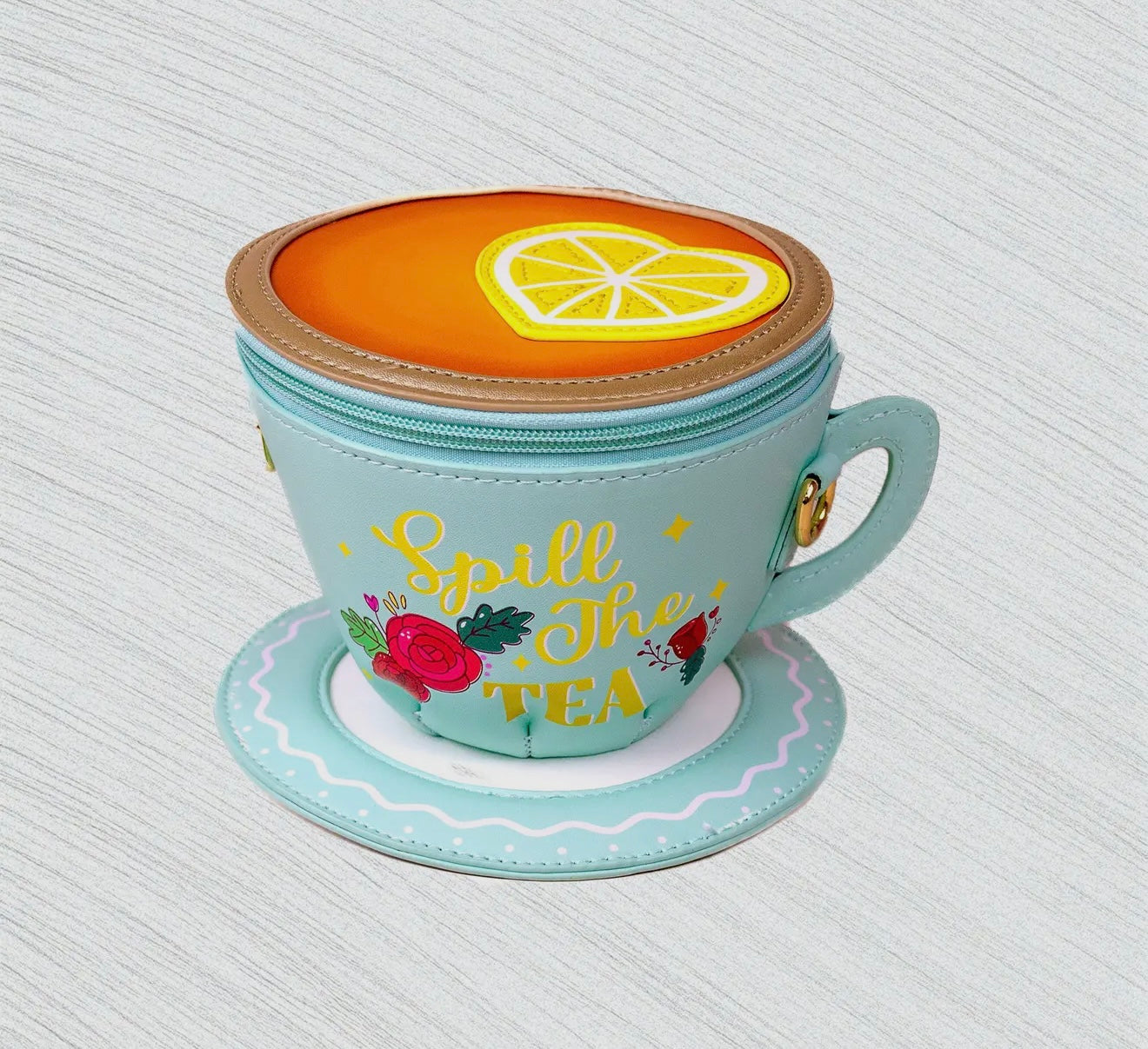 Lemon Tea Cup Crossbody Bag