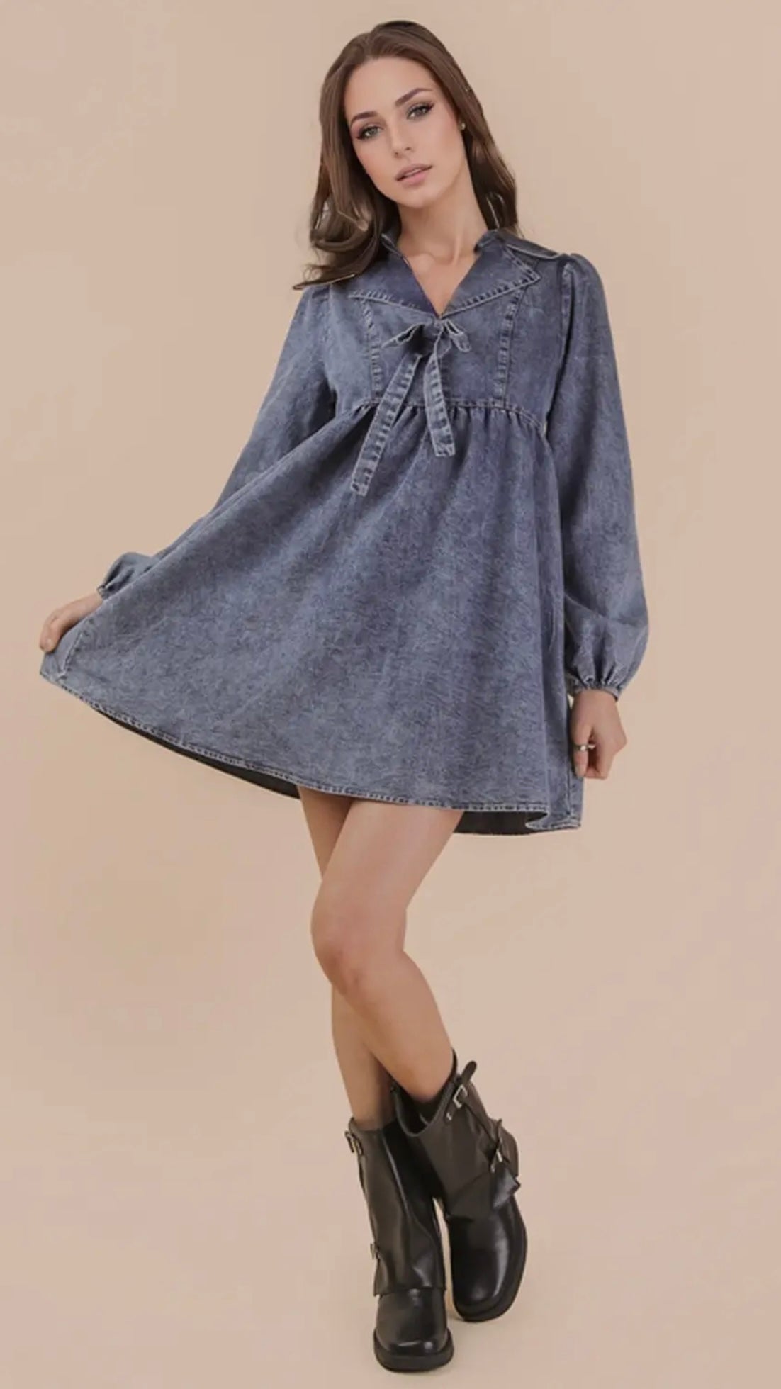 Chambray Mini Dress