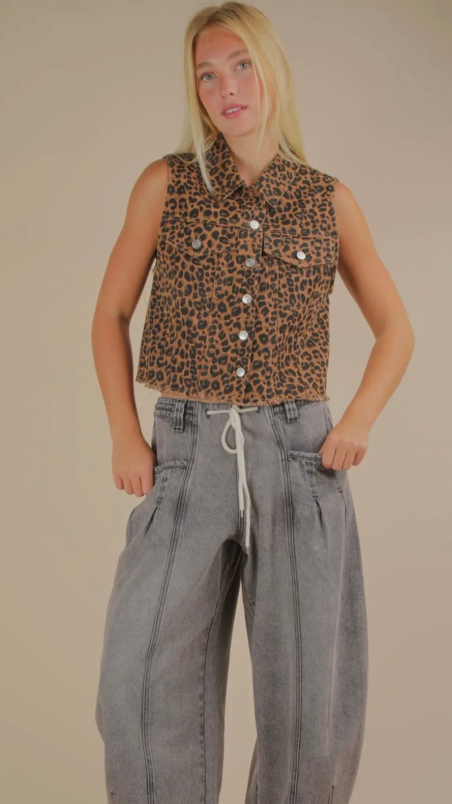 Wild Side Leopard Print Vest