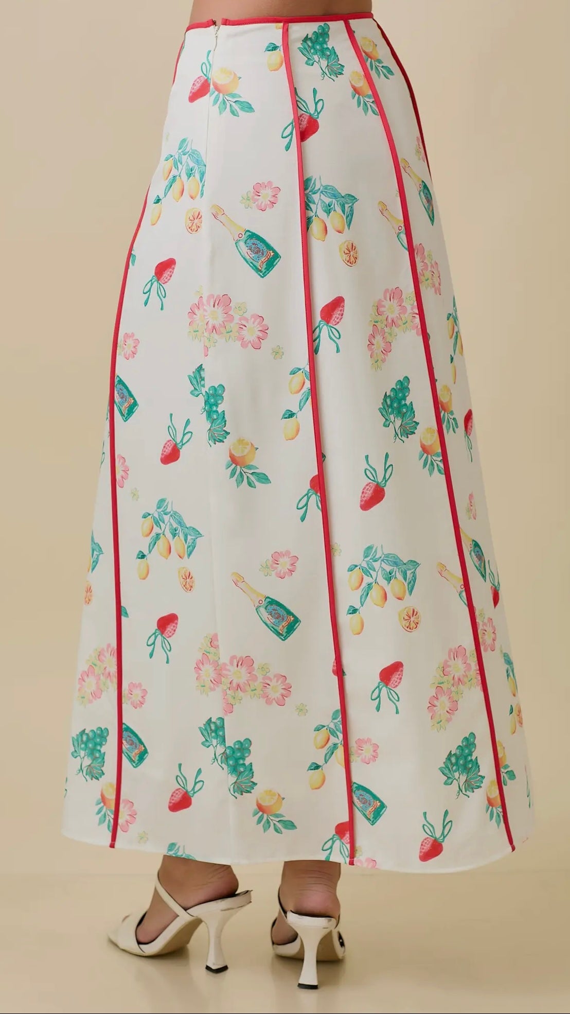 Strawberry Lemonade Midi Skirt