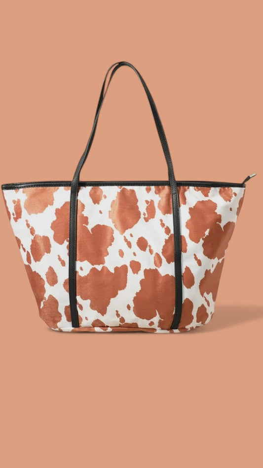 Cow Patterned Tote