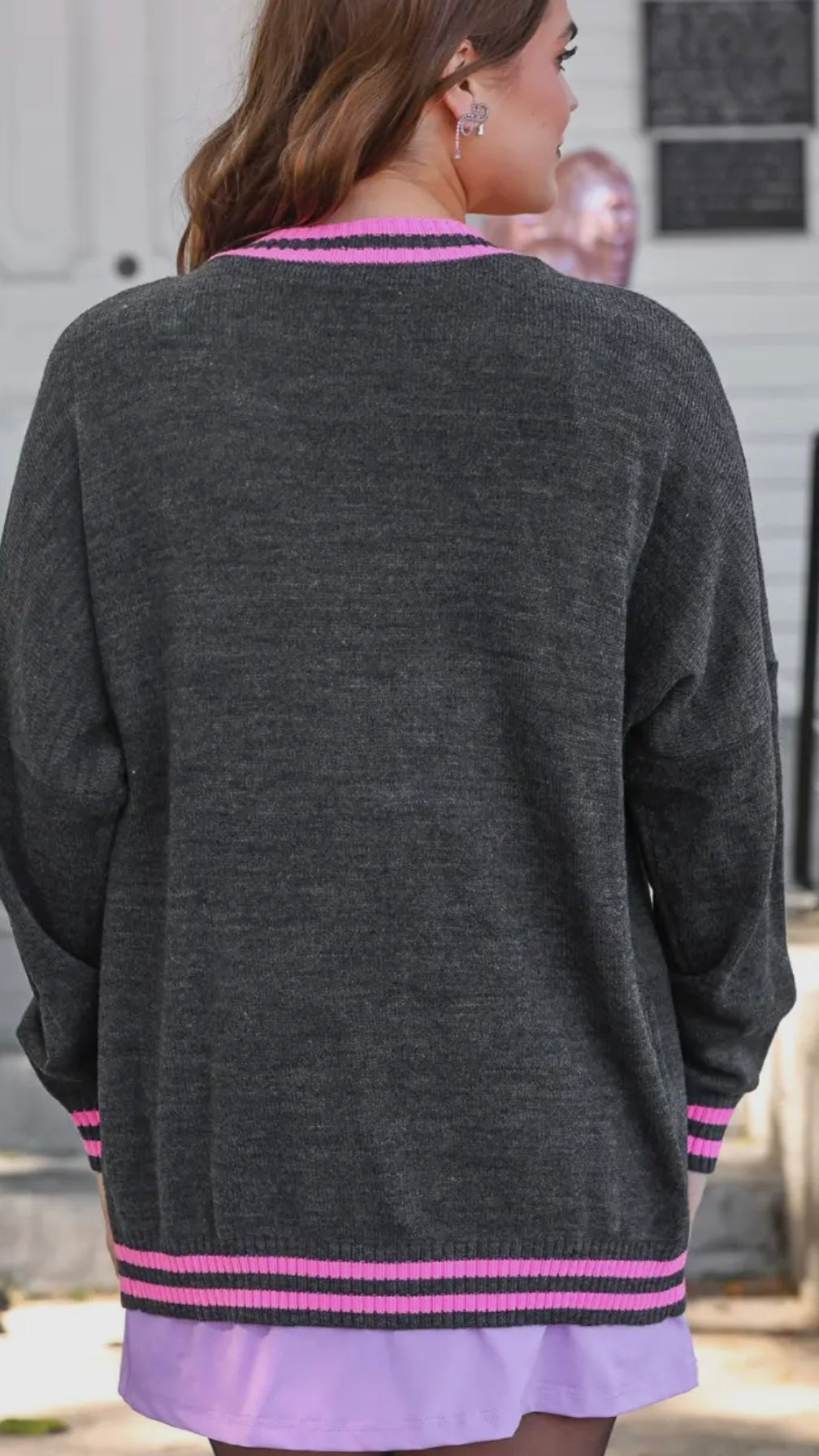 Candy Heart Cardi – Chenille Patch Valentine Cardigan