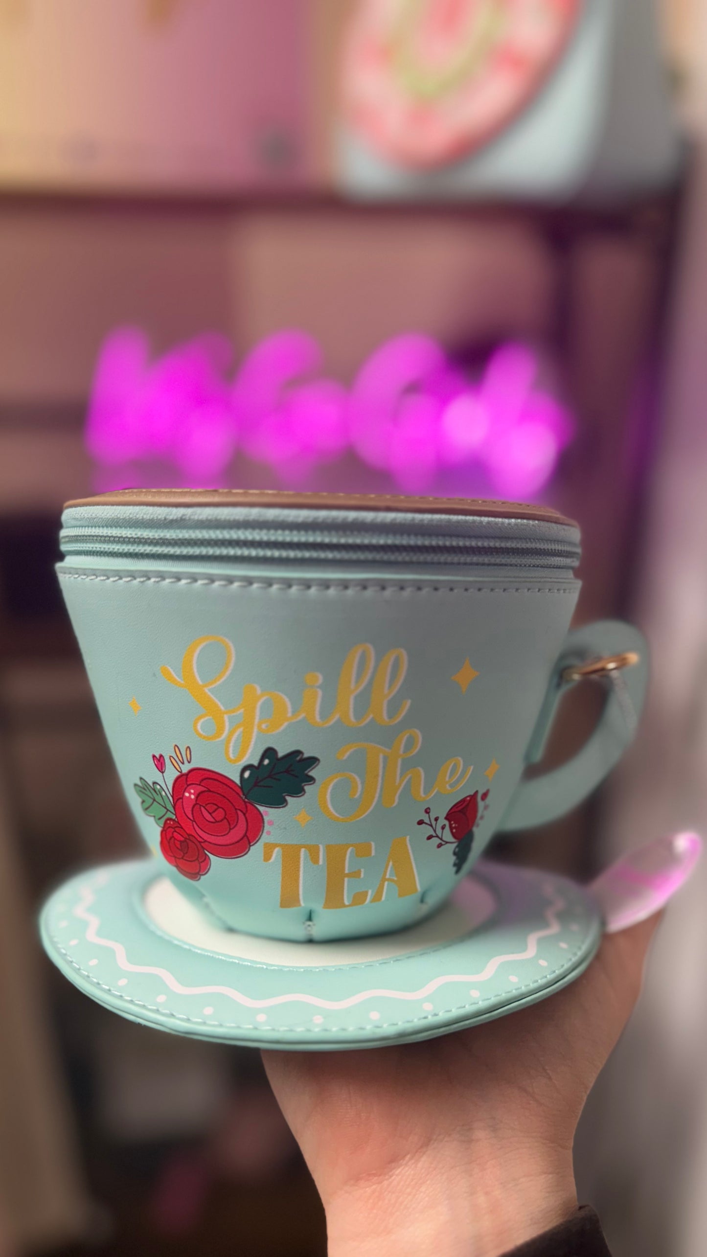 Lemon Tea Cup Crossbody Bag