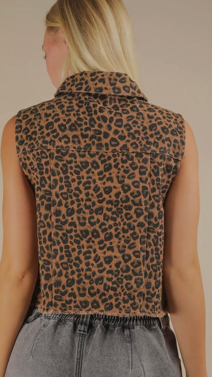 Wild Side Leopard Print Vest