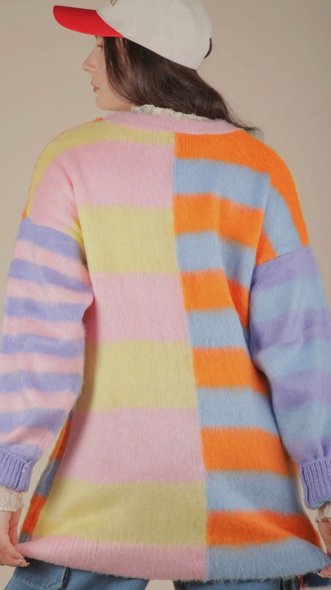 Fuzzy Striped Sweater