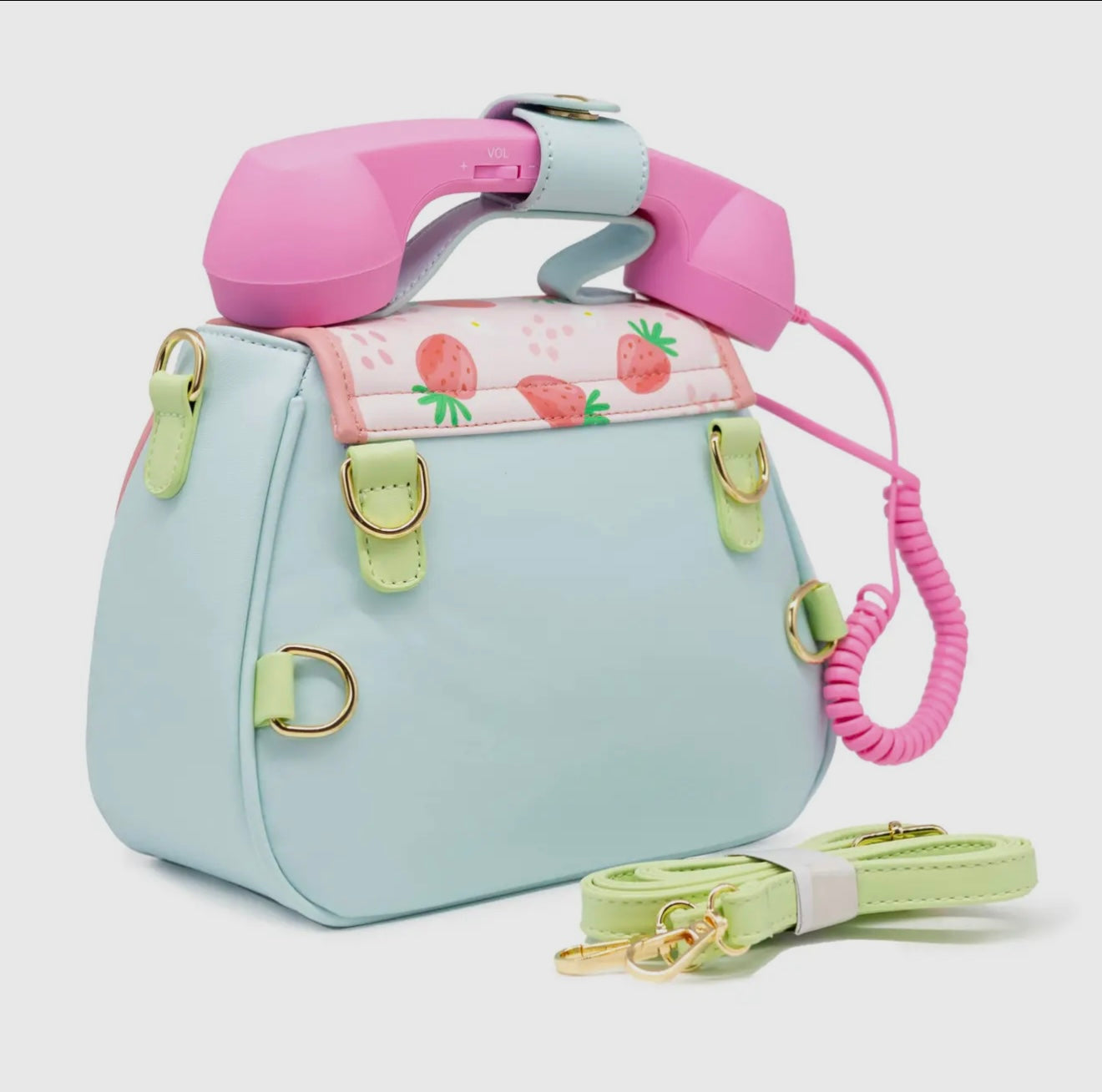 Strawberry Ring Ring Phone Purse | Retro Phone Handbag