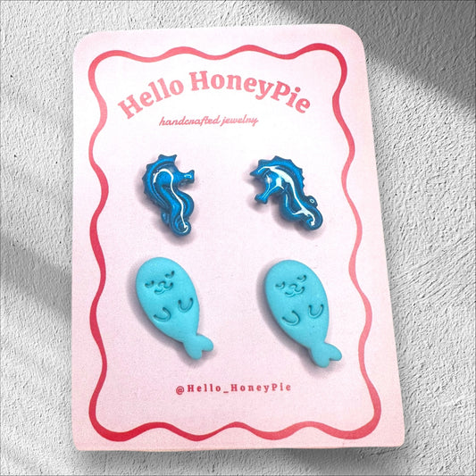 Stud Pack - Seahorse and Manatee