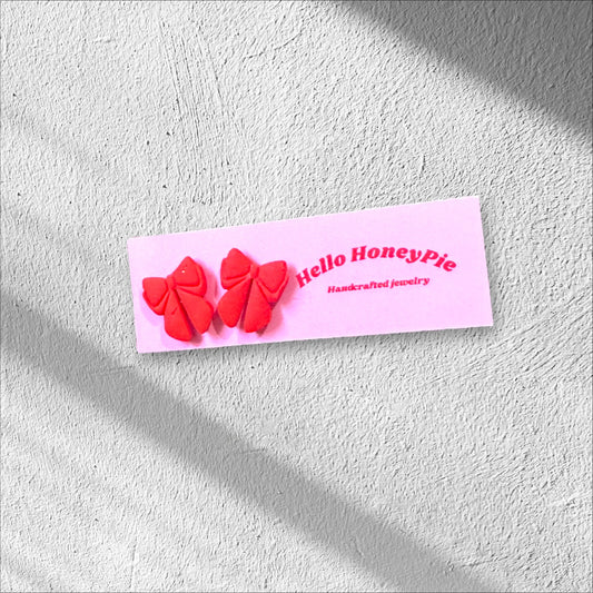 Red Bow Studs
