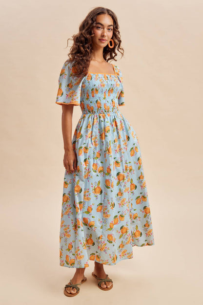 ORANGE MAXI DRESS