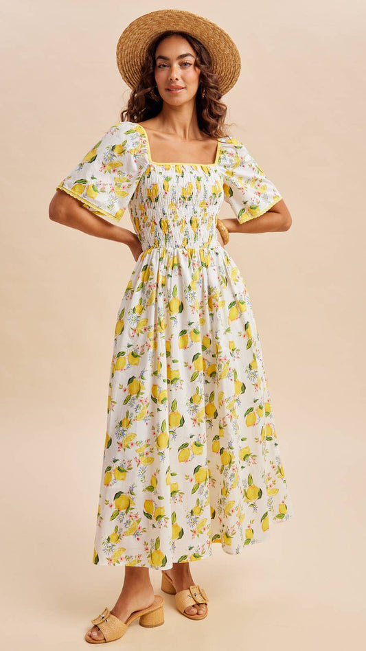 LEMON MAXI DRESS